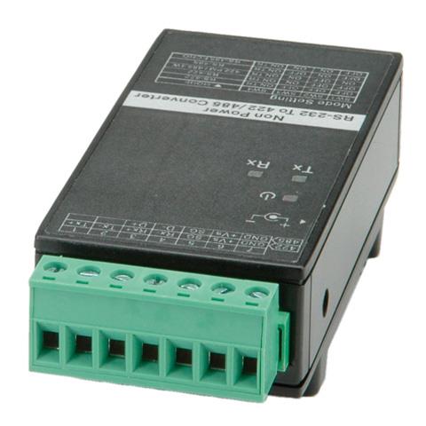 RS-232 to RS-422/485 Converter, Din Rail, self powered, Nero - Foto 1